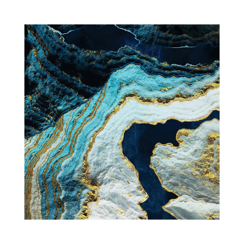 Aerial Ocean Abstract - Print on Canvas, Wrapped Canvas, 45.72 cm H x 45.72 cm W x 1.91 cm D