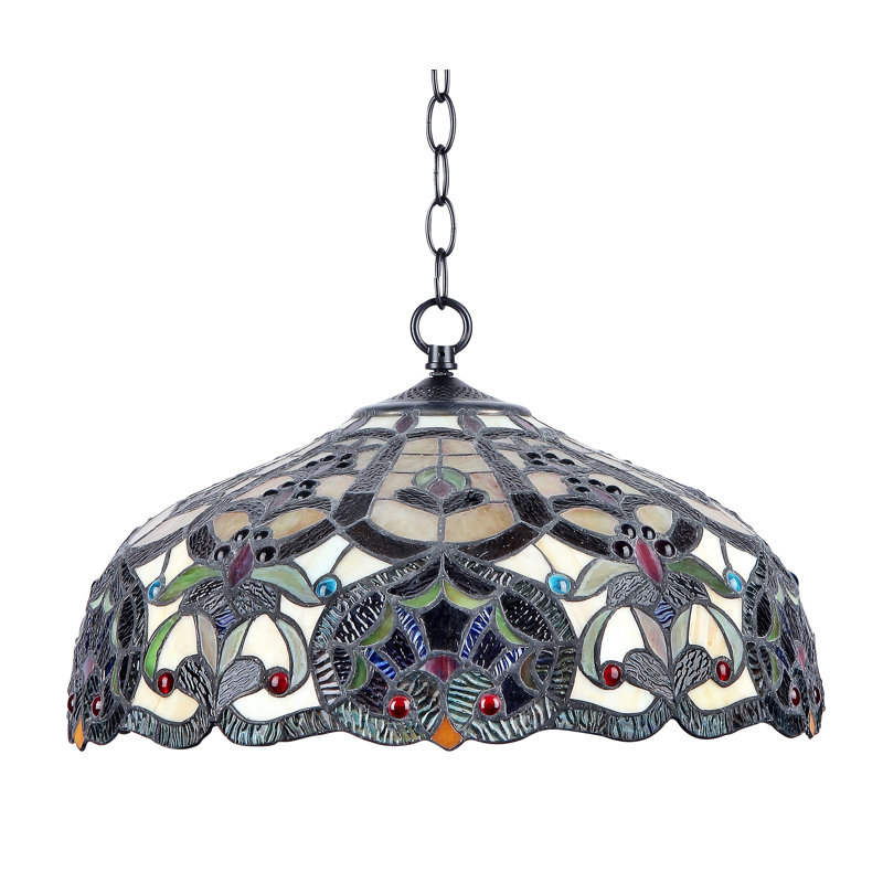 Kensal 2 - Light Dark Antique Bronze Unique/Statement Pendant, Yellow/Brown