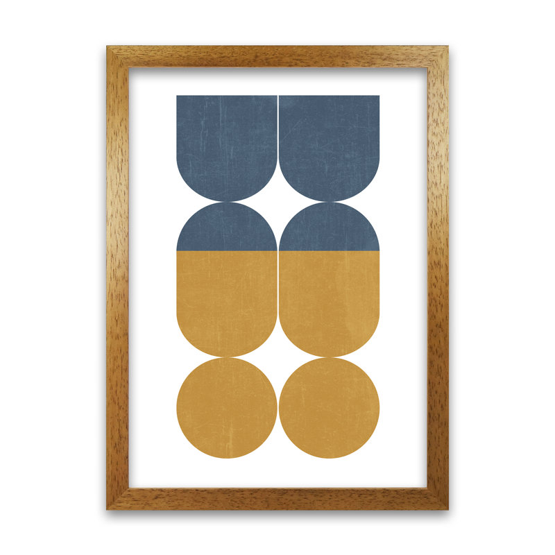Abstract Art B - Print, Oak Frame, 30cm H x 21cm W x 3cm D