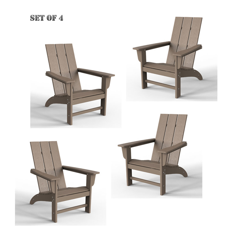 Barbour Outdoor Adirondack Chair, Weathered Wood