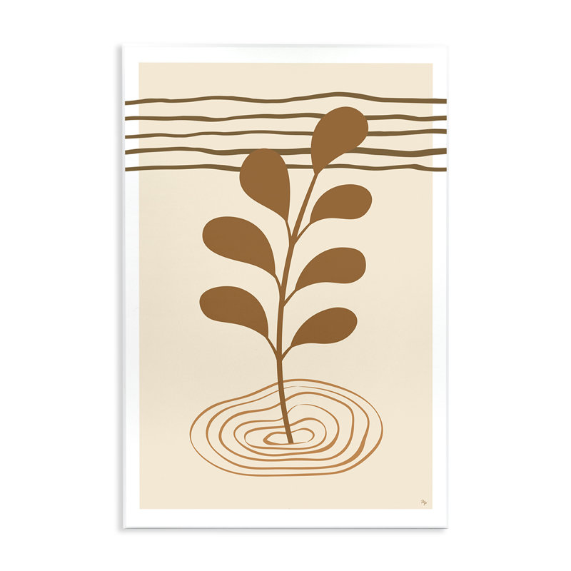 «Boho Leaf Sprig» par Martina Pavlova, H 19 po x l 13 po