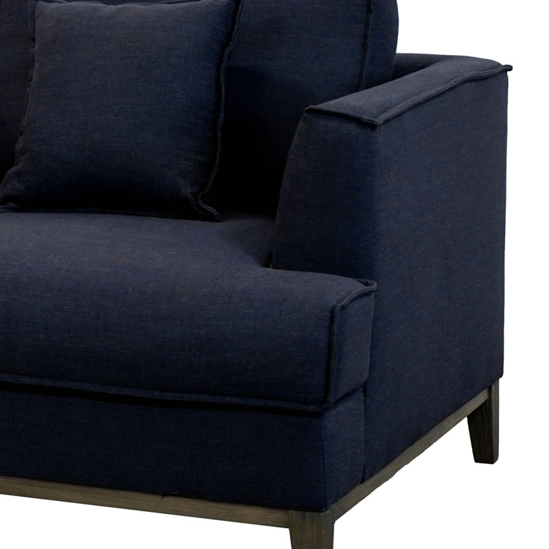 Fauteuil en lin de 40,09 po Nekiesha, Lin marine