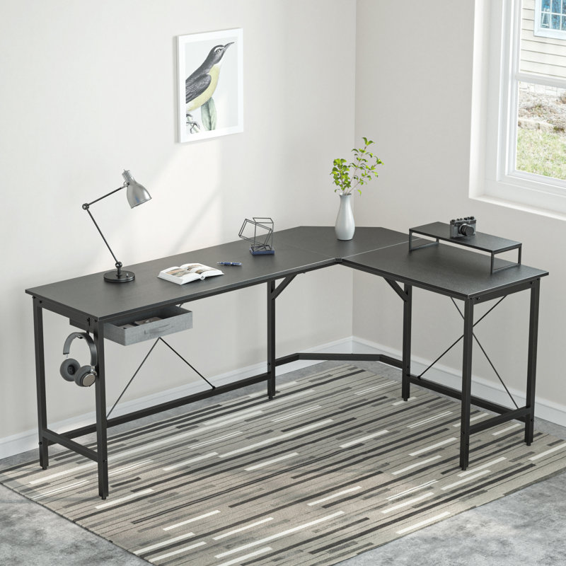 Bureau en L Rhianne, Noir