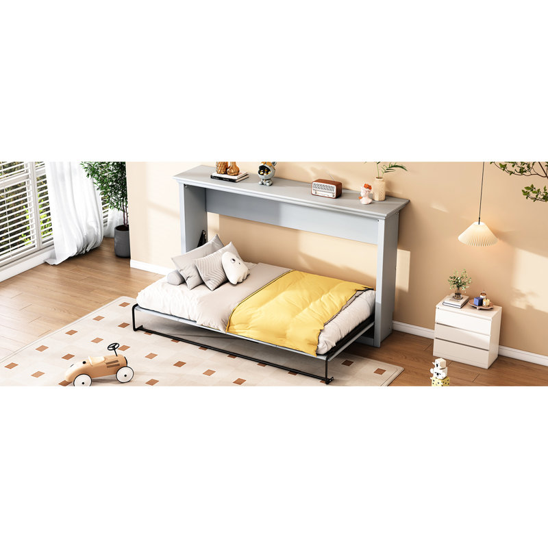 Lit simple dans l'armoire, gris - solide, robuste et peu encombrant