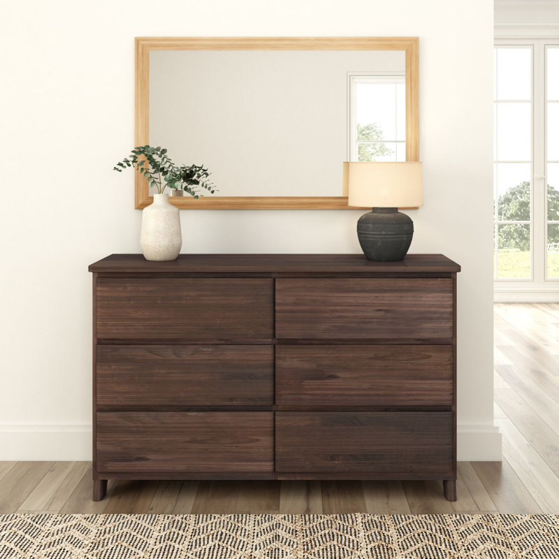 Commode 6 tiroirs Modern Farmhouse, Brun bois de grange