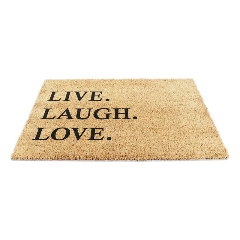 Barham Live Laugh Love Coir Kitchen Mat