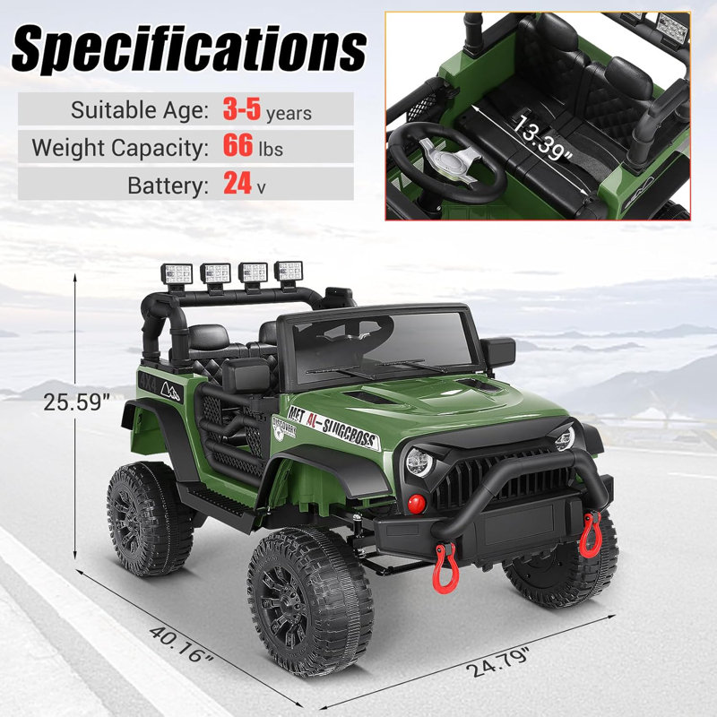 24v Battery For Grave Digger Power Wheels Volt Battery Powered