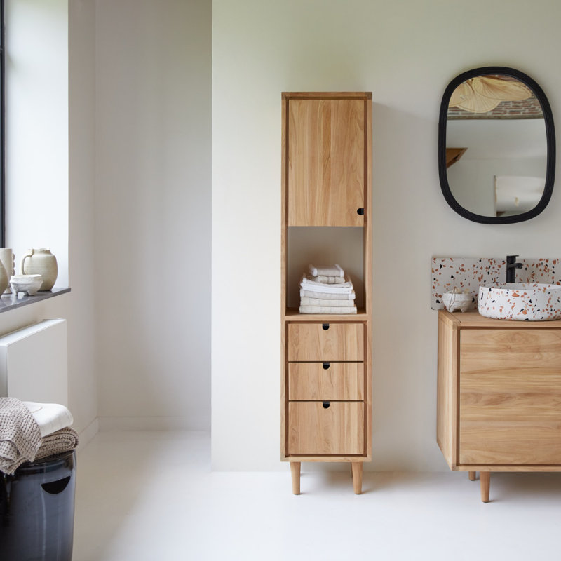Jonàk Solid Wood Linen Cabinet
