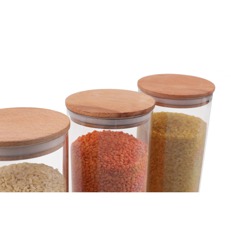 Ensemble de pots (7 pièces), H 7,5 po x l 3,9 po x P 3,9 po