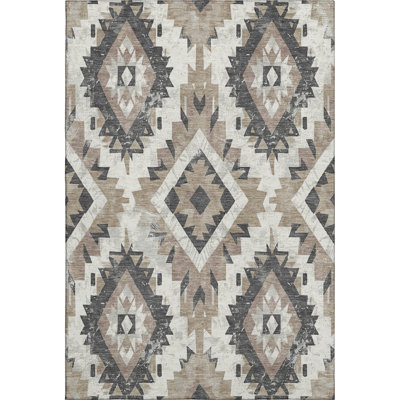 Premium Machine Washable Crestover AMF1878 Aztec Rug