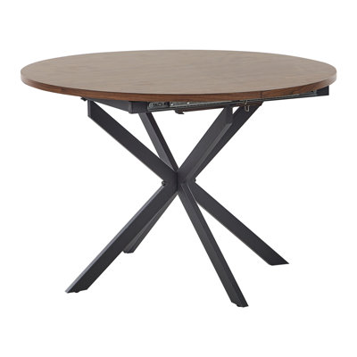 FRIONA Extendable Round Metal Base Dining Table