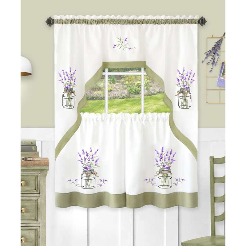 Devia Swag 58'' W Kitchen Curtain in, 58" W x 24" L
