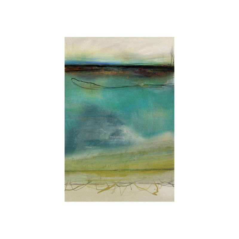 «Submerge I» par Danielle Navarro - reproduction sur toile, Couche de verre, H 60 po x l 40 po x P 1,5 po