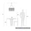 Luminaire suspendu tambour 8 lumières Gennett