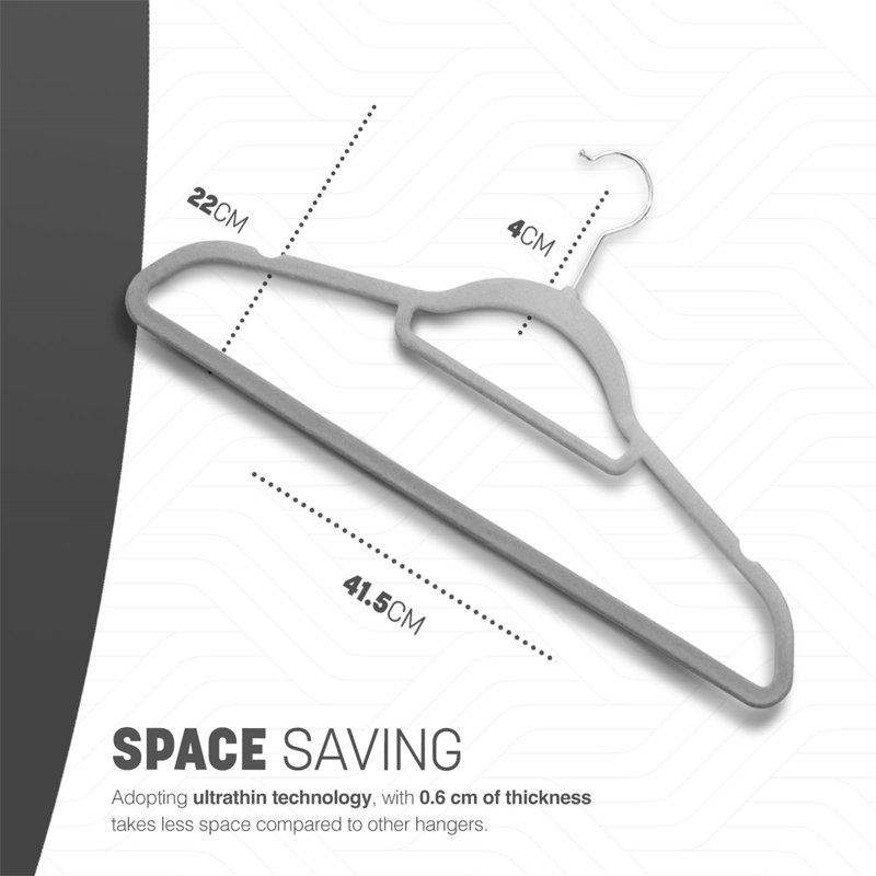 Balbuena Velvet Standard Hanger, Grey
