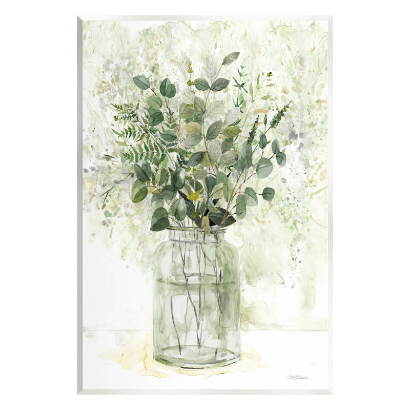 "Varied Herbal Botanical Arrangement", art mural par Carol Robinson, H 15 po x l 10 po x P 0,5 po