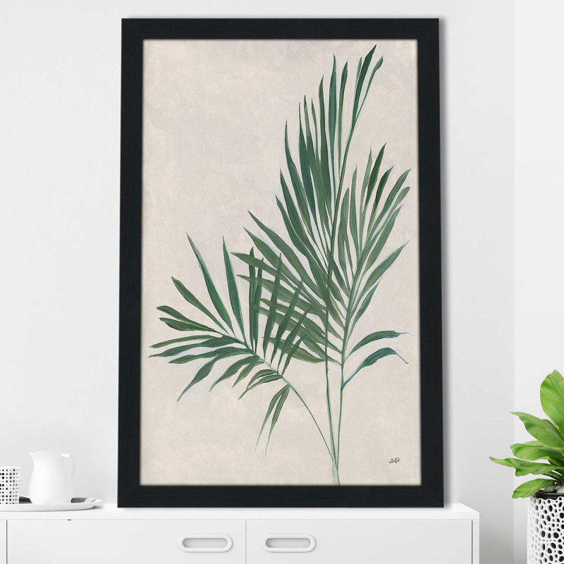 «Palm Botanical IV» par Julia Purinton - impression, H 39,5 po x l 27,5 po x P 0,75 po, Cadre espresso