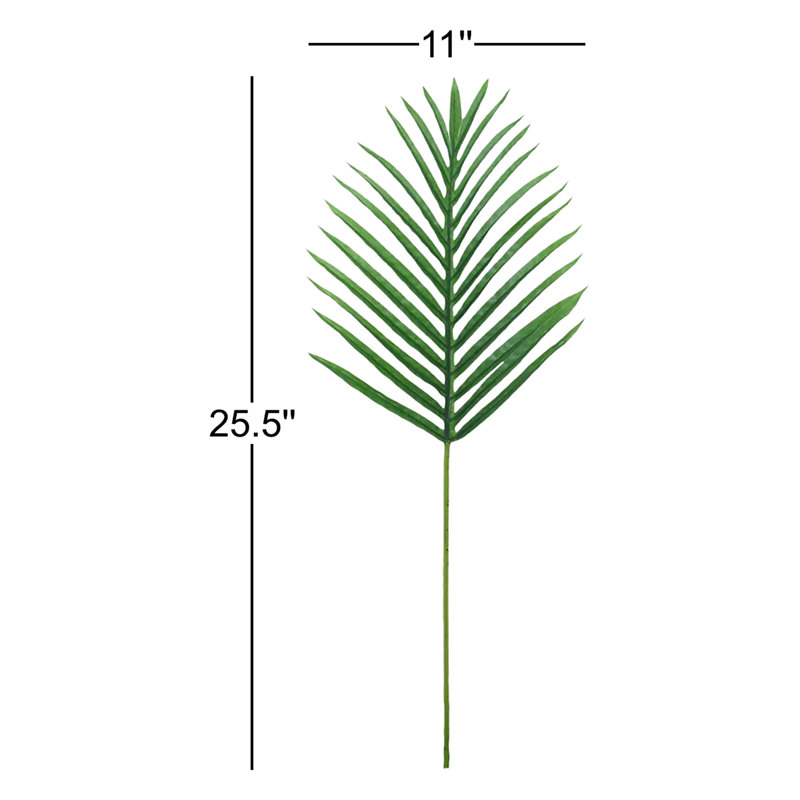 Plante d'arec tropicale artificielle, H 25,5 po x l 11 po x P 0,5 po