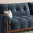 Retro Solid Wood Mid-Century Straight Sofa