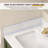 21'' W X 4'' H Engineered Stone White Sidesplash Rectangular Vanity Top Polished Side Splash for Bathroom Countertop, Window Sill, Door Transitions