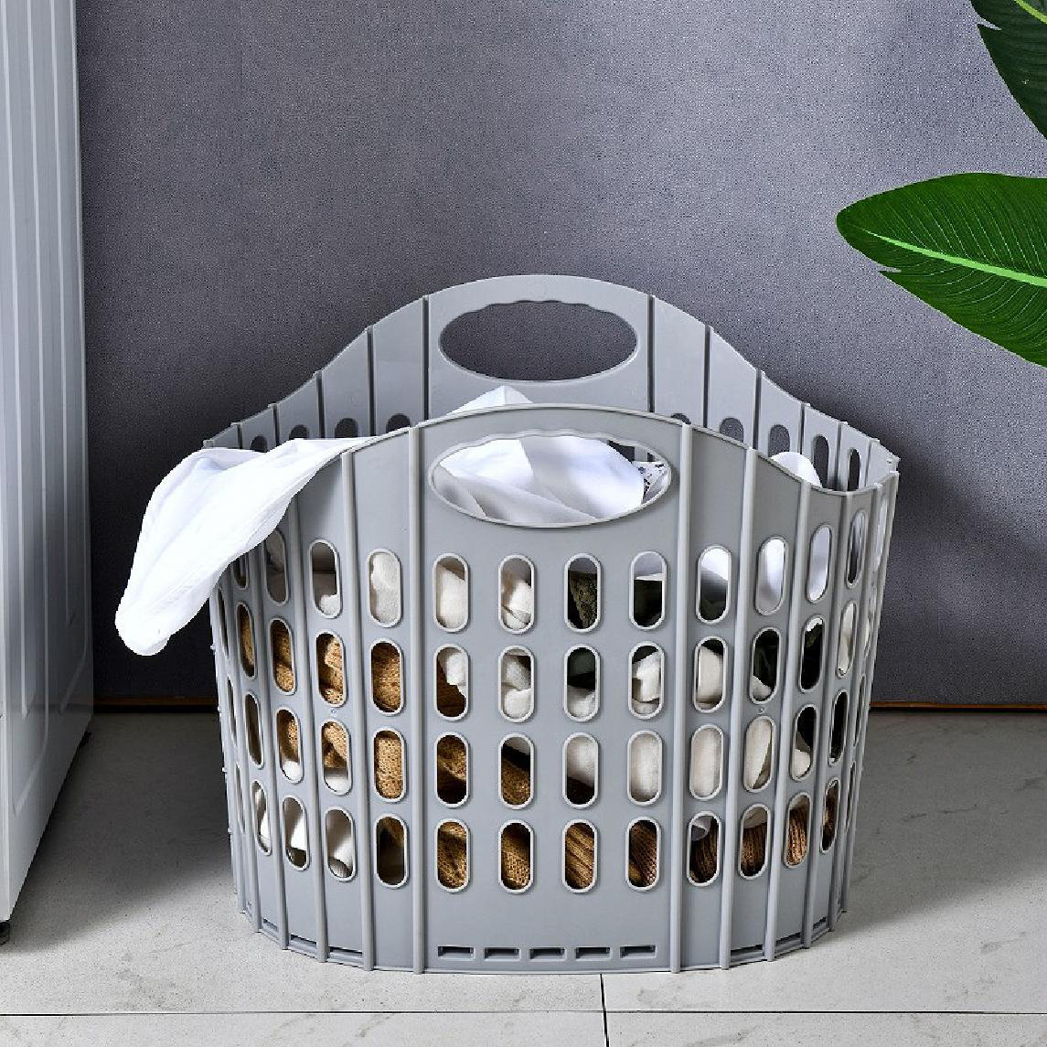 Rebrilliant Laundry Basket Folding Wall Hanging Laundry Basket Plastic