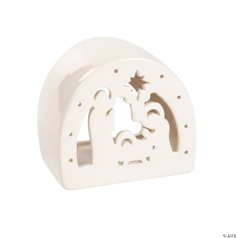 Porte-bougies de crèche de Noël - 3 pièces