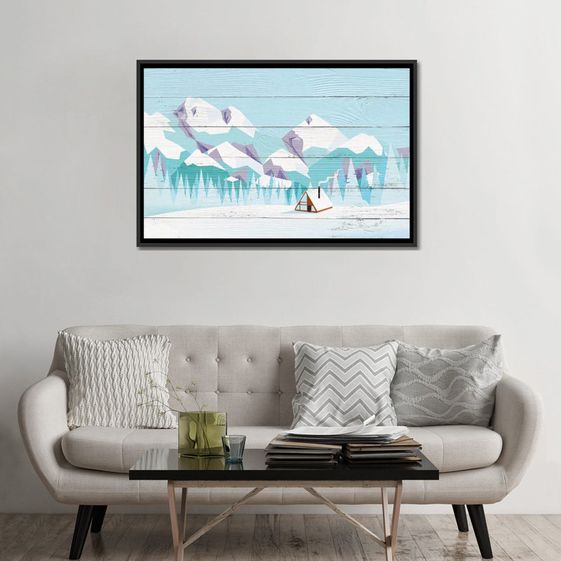 «Pikes Peak» par 5by5collective, impression sur toile tendue, H 32 po x l 48 po x P 1,5 po, Toile avec cadre noir