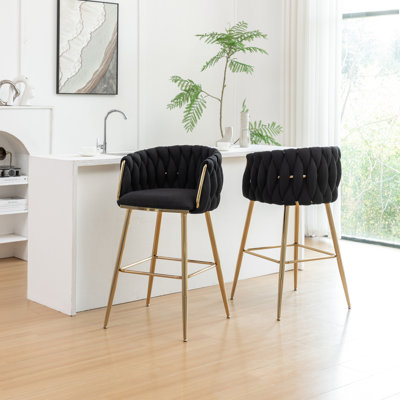 Teddy Boucle Fabric Side Chairs For Counter & Bar