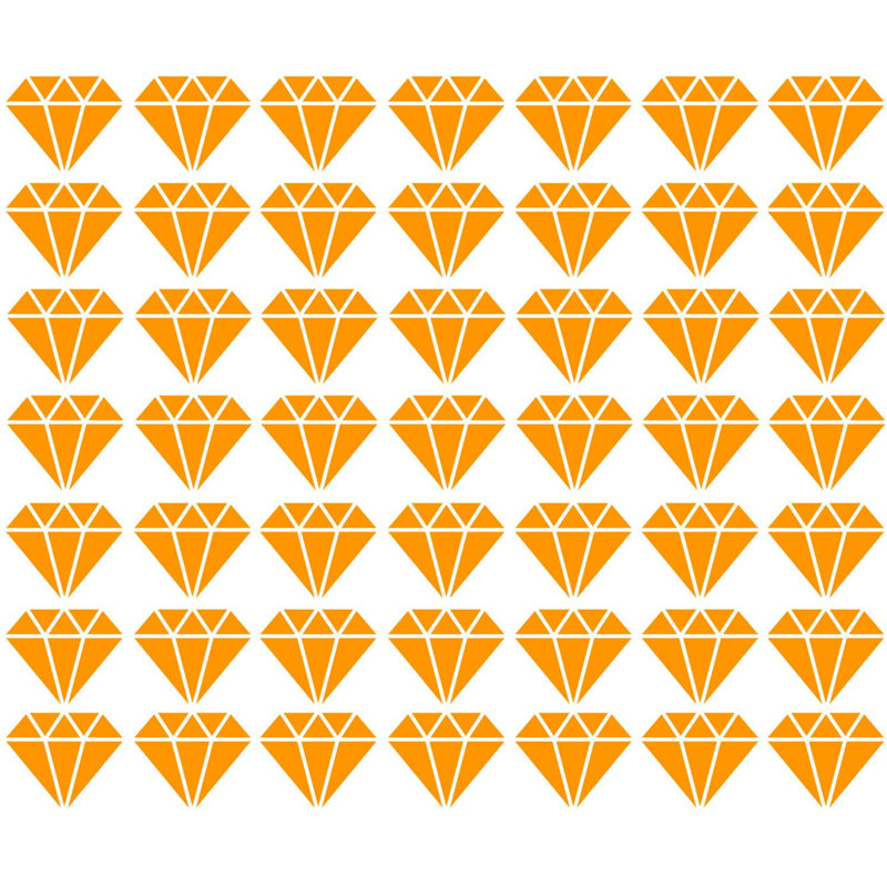 Décalcomanie murale Diamond, Orange