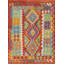 Tapis oriental kilim réversible en laine 4 x 5
