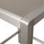 Table de bar d'extérieur en aluminium avec plateau en verre de 43 po, finition grise