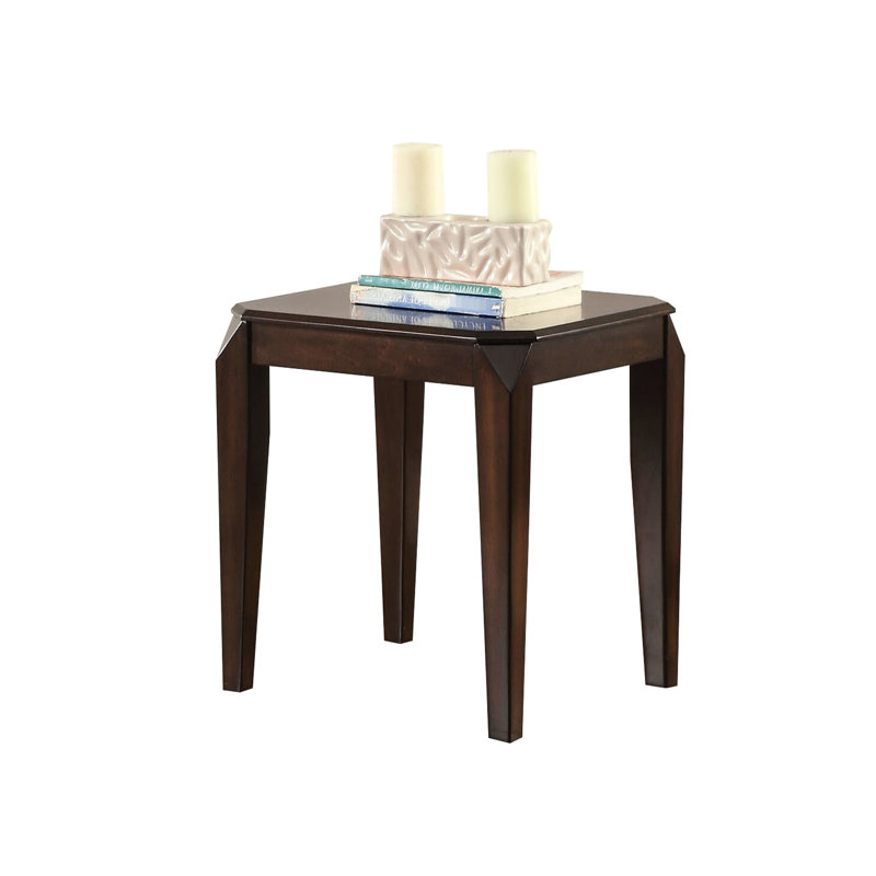 Walnut End Table With Fixed Top - Ideal For Display Square Shape Versatile Any Room