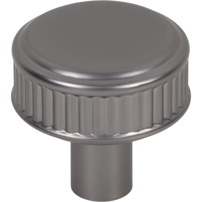 Elland 1 1/4" Length Round Knob, Ash Gray