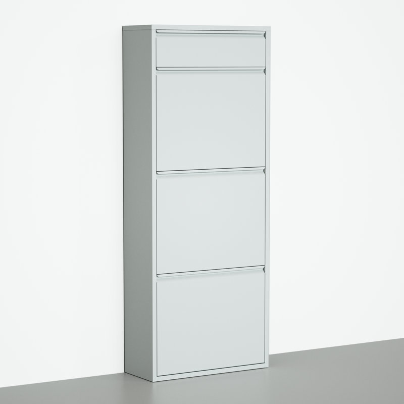 Armoire de rangement pour chaussures 6 paires, Gris