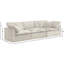 Canapé modulaire confortable en velours à accoudoirs carrés avec coussins réversibles de 119 po-2091099787