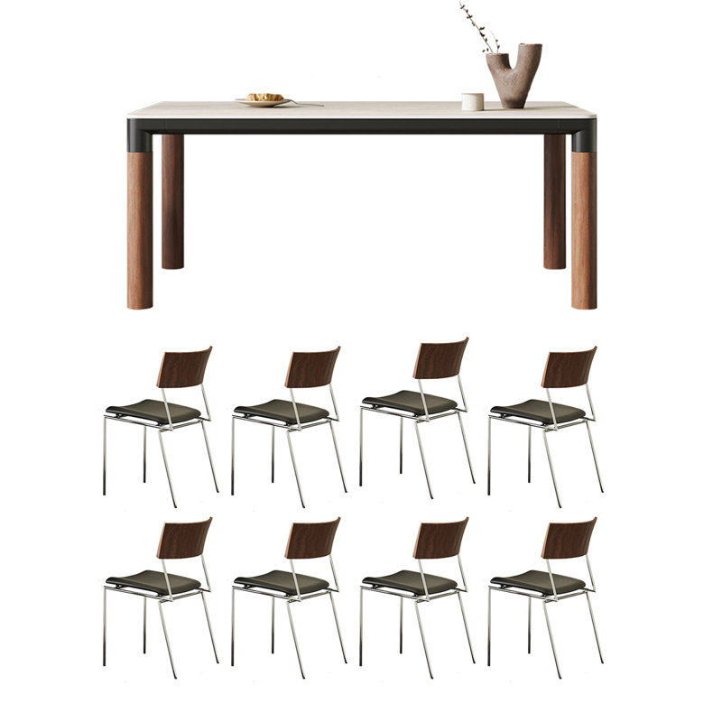 Ensemble de table de salle à manger moderne et simple, H 29,52 po x L 78,74 po x l 35,43 po