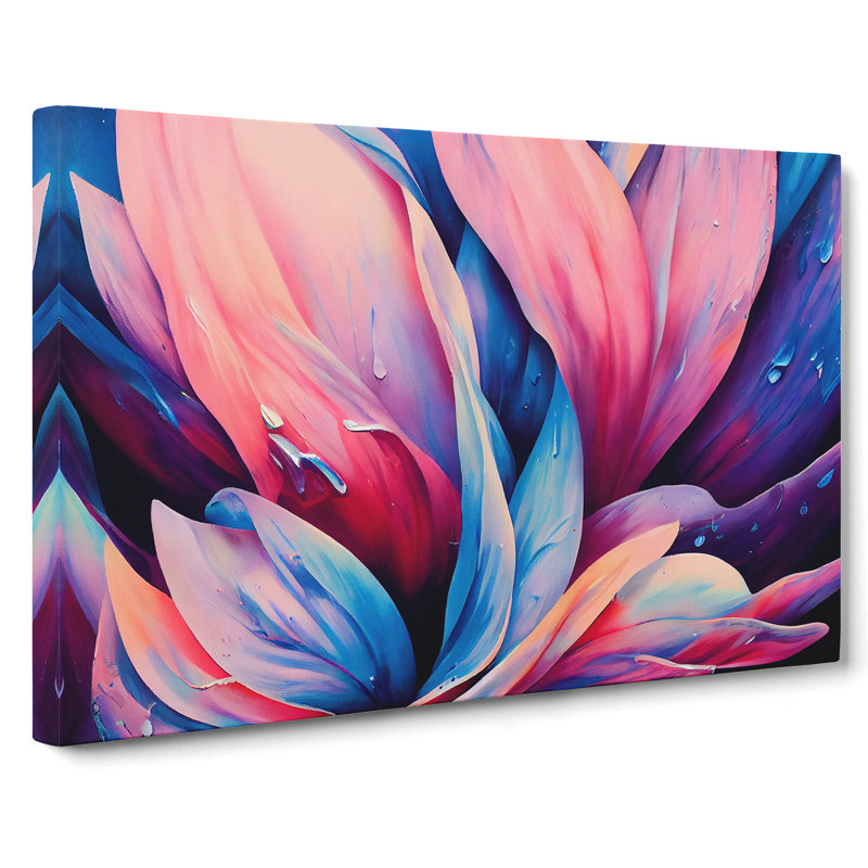 Colourful Flowers Vol.7 Abstract - Wrapped Canvas, 35cm H x 50cm W x 3cm D