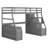 Loft Bed With Drawers, Shelves And Desk-1013748875