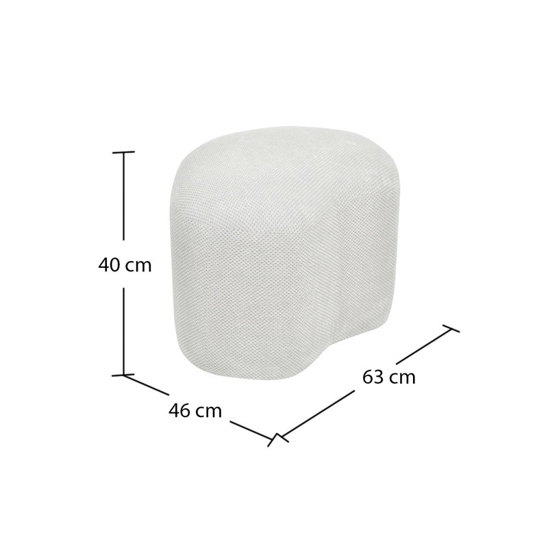 Figi 63cm Wide Novelty Cocktail Ottoman, Red