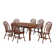Azizi 8 - Person Extendable Solid Wood Top Four Leg Dining Set