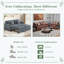 2 Seater Linen Sofa Bed-284399724