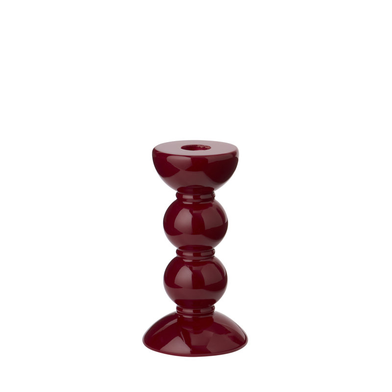 Bobbin Candlestick, Cherry, 5.51" H x 1.97" W x 1.97" D