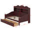 Lit de jour simple avec 2 tiroirs, structure de lit de jour en bois avec tablettes de rangement-1524464867