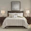 Édredon double / grand - taupe teint en coton, taupe doux et blanc, trop rembourré, luxueux-124477388