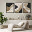 Ensemble de 3 reproductions d'art moderne encadrées aux tons abstraits de terre moderne-123940973-123940968
