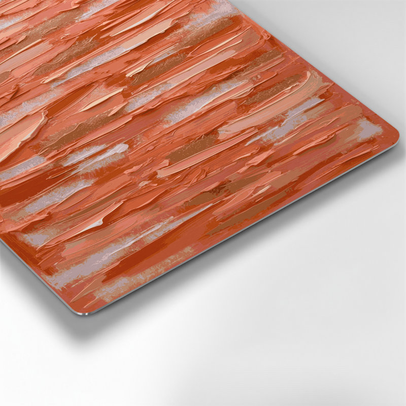 «Lyrical Abstraction 77», art mural en métal brun, H 24 po x l 36 po