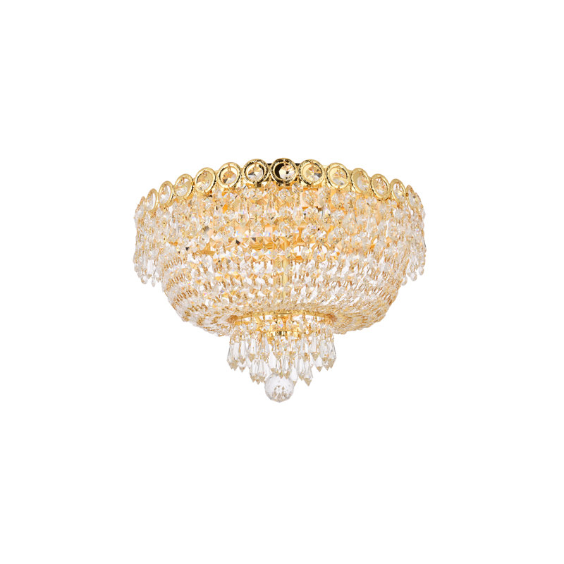 Stoltz Crystal Flush Mount, Gold