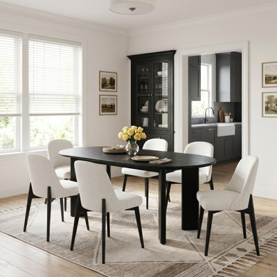 Ensemble de table de salle à manger 7 pièces 7 pièces avec 6 chaises rembourrées