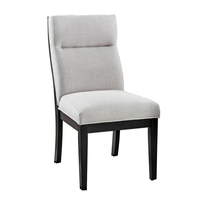 Ensemble de chaises modernes à finition deux tons avec coussins rembourrés en similicuir 2 pièces