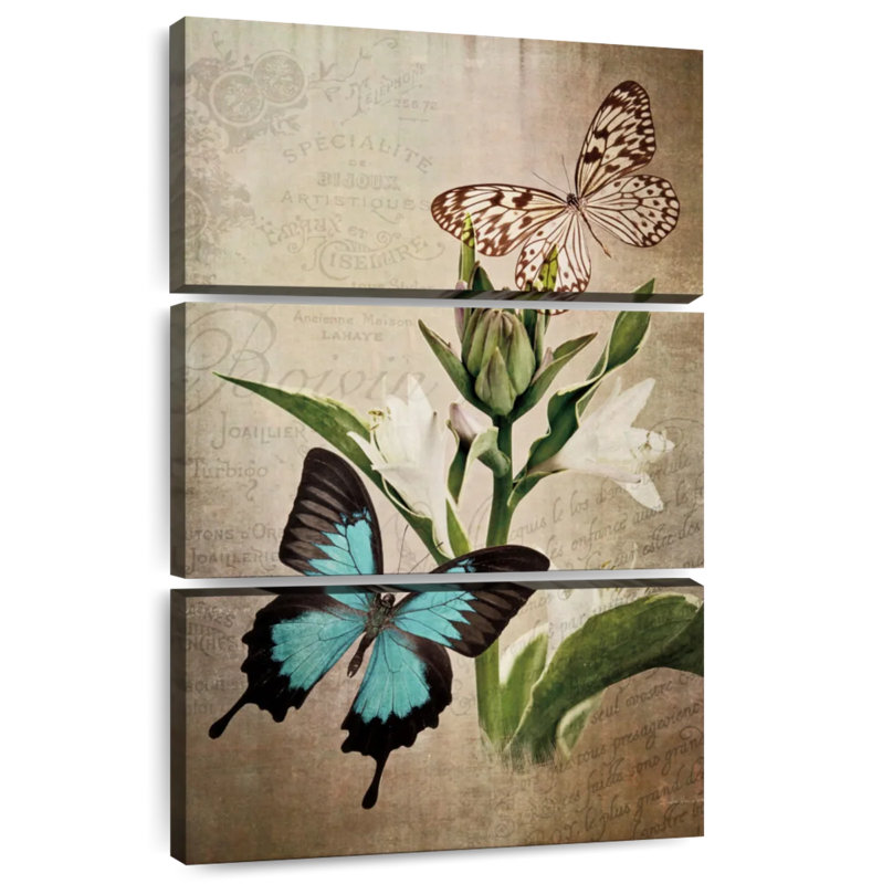 Brampt Butterfly Botanical III, 38" H x 24" W